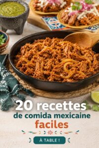 Assiette de plats mexicains colorés avec des ingrédients frais