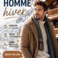 Homme avec un style élégant pour l'hiver, portant une veste vintage et un écharpe en laine.