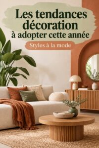 Tendance déco moderne avec des éléments vintage dans un salon chaleureux
