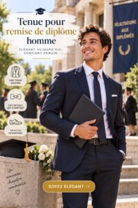 Tenue élégante pour une remise de diplôme, mélange de vintage et modernité