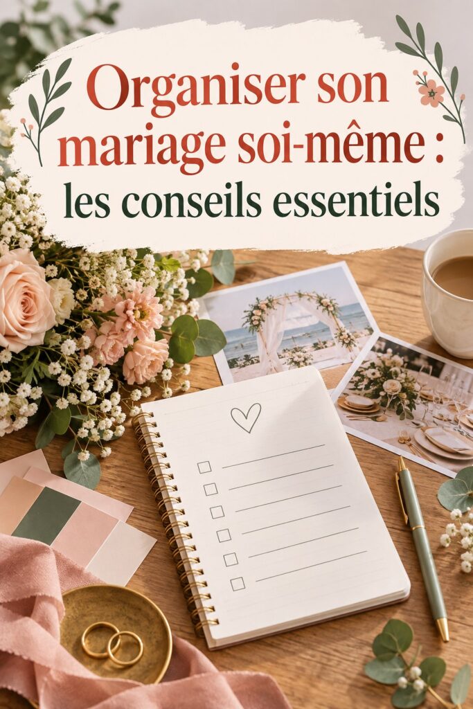Une mariée créative avec une décoration de mariage fait maison, pleine de fleurs et de détails uniques.