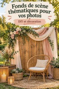 Fonds de scène thématiques colorés pour une photo familiale