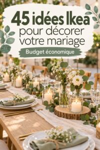 Déco de mariage vintage avec des produits Ikea, fleurs et chandeliers