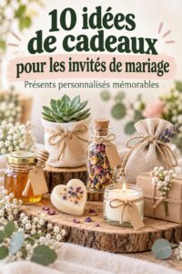 Idées de cadeaux de mariage personnalisés pour invités avec des dômes en verre.
