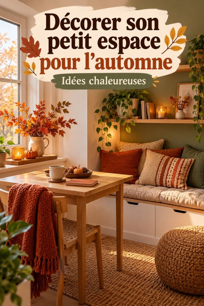 Décoration d'un petit espace cosy et chaleureux pour l'automne