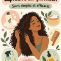 Femme souriante montrant ses cheveux brillants, illustrant une routine capillaire au quotidien.