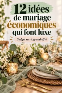 Un mariage élégant avec des décorations simples et un budget maîtrisé.