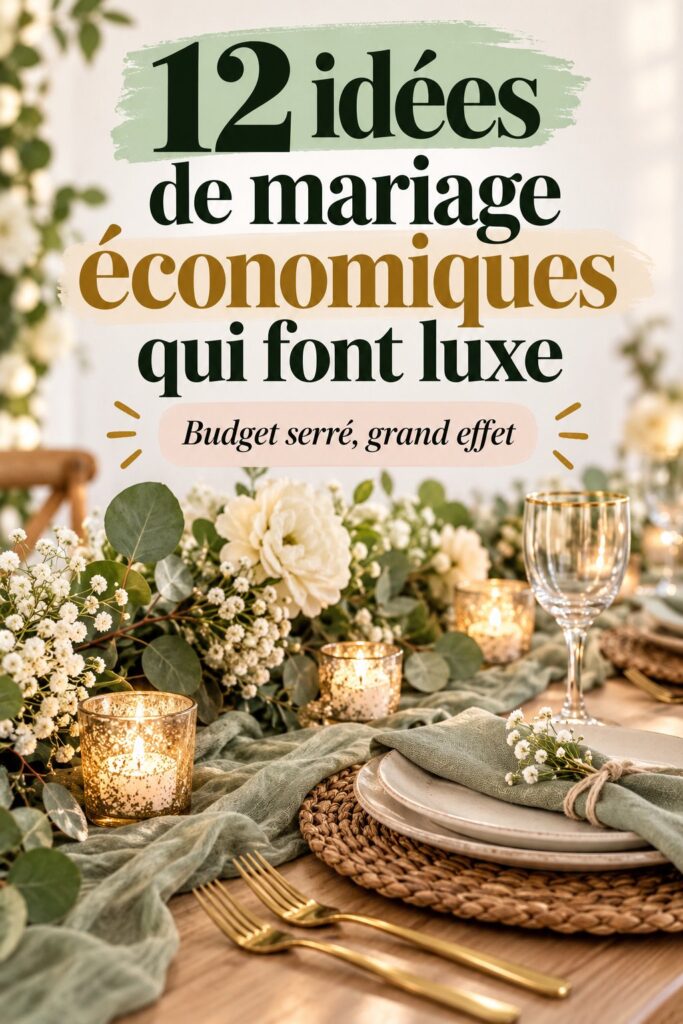 Un mariage élégant avec des décorations simples et un budget maîtrisé.