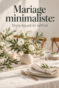 Mariage minimaliste avec décor épuré et élégant