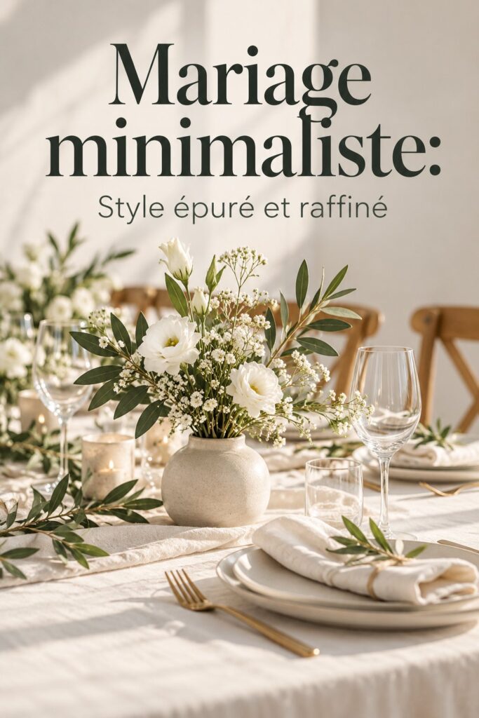 Mariage minimaliste avec décor épuré et élégant