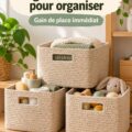 Un beau set de paniers de rangement Bazyl en polypropylène, idéal pour embellir votre intérieur.