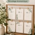 Plan de table minimaliste à imprimer pour mariage