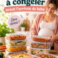 Plat de lasagne maison, prêt à être congelé avant l'arrivée de bébé.