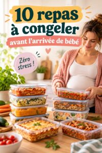 Plat de lasagne maison, prêt à être congelé avant l'arrivée de bébé.