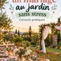 Un magnifique jardin décoré pour un mariage romantique.
