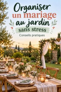 Un magnifique jardin décoré pour un mariage romantique.