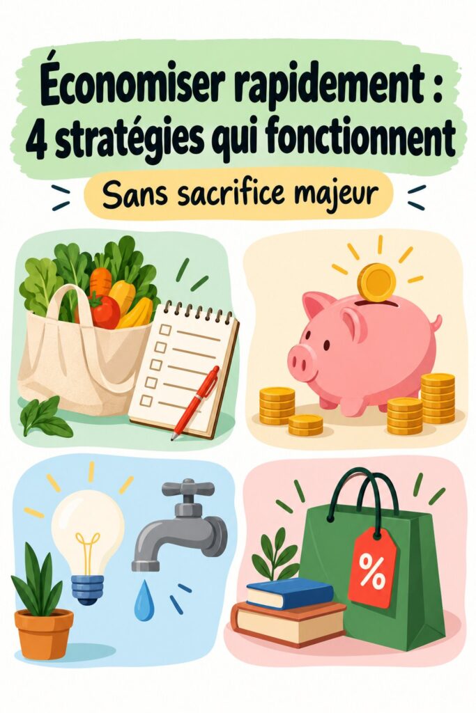 Une maman souriante tenant une calculatrice et un carnet pour ses économies.