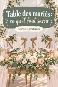 Table des mariés élégamment décorée avec des détails vintage