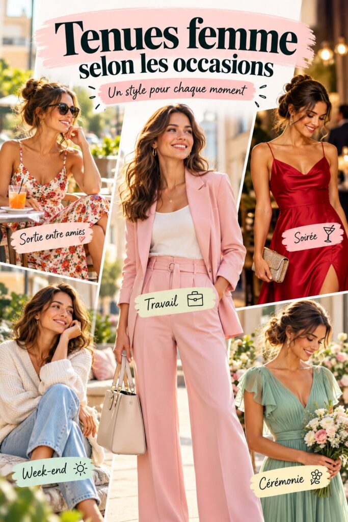 Un ensemble chic de tenues vintage pour diverses occasions